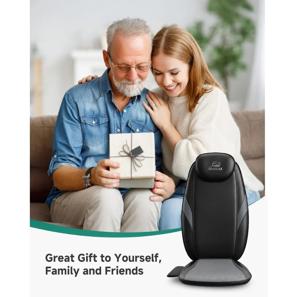 Snailax Back Massager with Heat - Massage Chair Pad Deep Kneading Full Back Massager Massage seat Cushion for Home Office use - Damaged Box Snailax