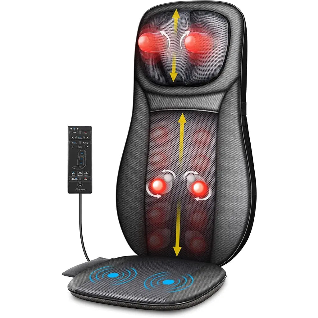 Snailax Back Massager with Heat, Deep Tissue Kneading Full Body Massage Chair, Upgraded Electric Massager for Back and Neck, Office, Home Use, Gifts for Man, Wemen - Damaged Box Snailax