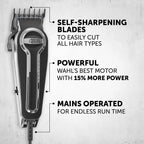Wahl Elite Pro Hair Clipper, Men's Corded Hair Clippers, Hair Clippers for Men, DIY Haircuts, Home Hair Cutting, Men's Head Shaver, Buzz Cut, Fading, Secure Fit Premium Cutting Combs - Very Good Wahl