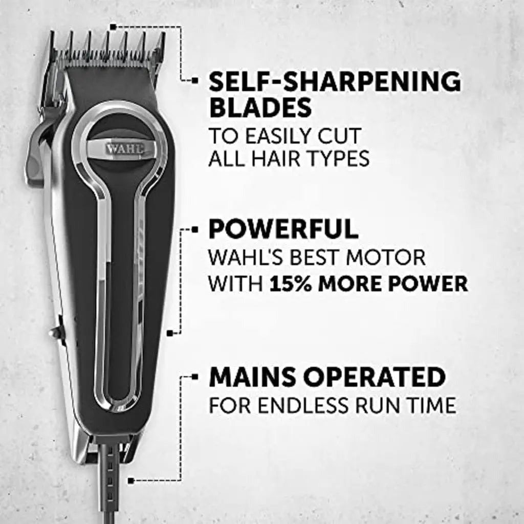 Wahl Elite Pro Hair Clipper, Men's Corded Hair Clippers, Hair Clippers for Men, DIY Haircuts, Home Hair Cutting, Men's Head Shaver, Buzz Cut, Fading, Secure Fit Premium Cutting Combs - Very Good Wahl