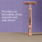 Wilkinson Sword Intuition Rose Gold Safety Razor for Women, Premium Metal Handle, 1 Women's Razor Handle and 10 Blade Refills Wilkinson Sword