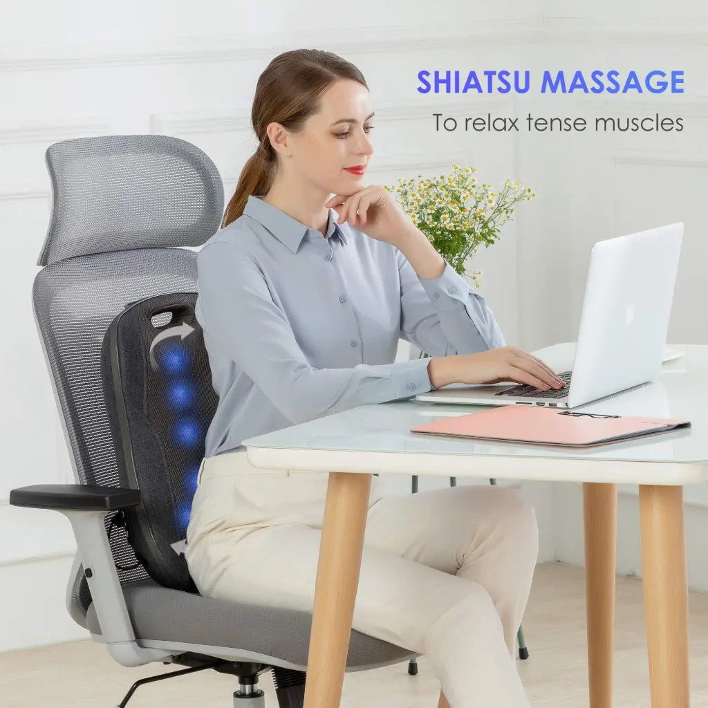 Comfier Shiatsu Back Massager with Heat- Portable Massage Cushion,Ideal Gifts for Women/Men, Adjustable Kneading Massage Chair Pad,Chair Massager for Office,Home Use - Damaged Box Comfier