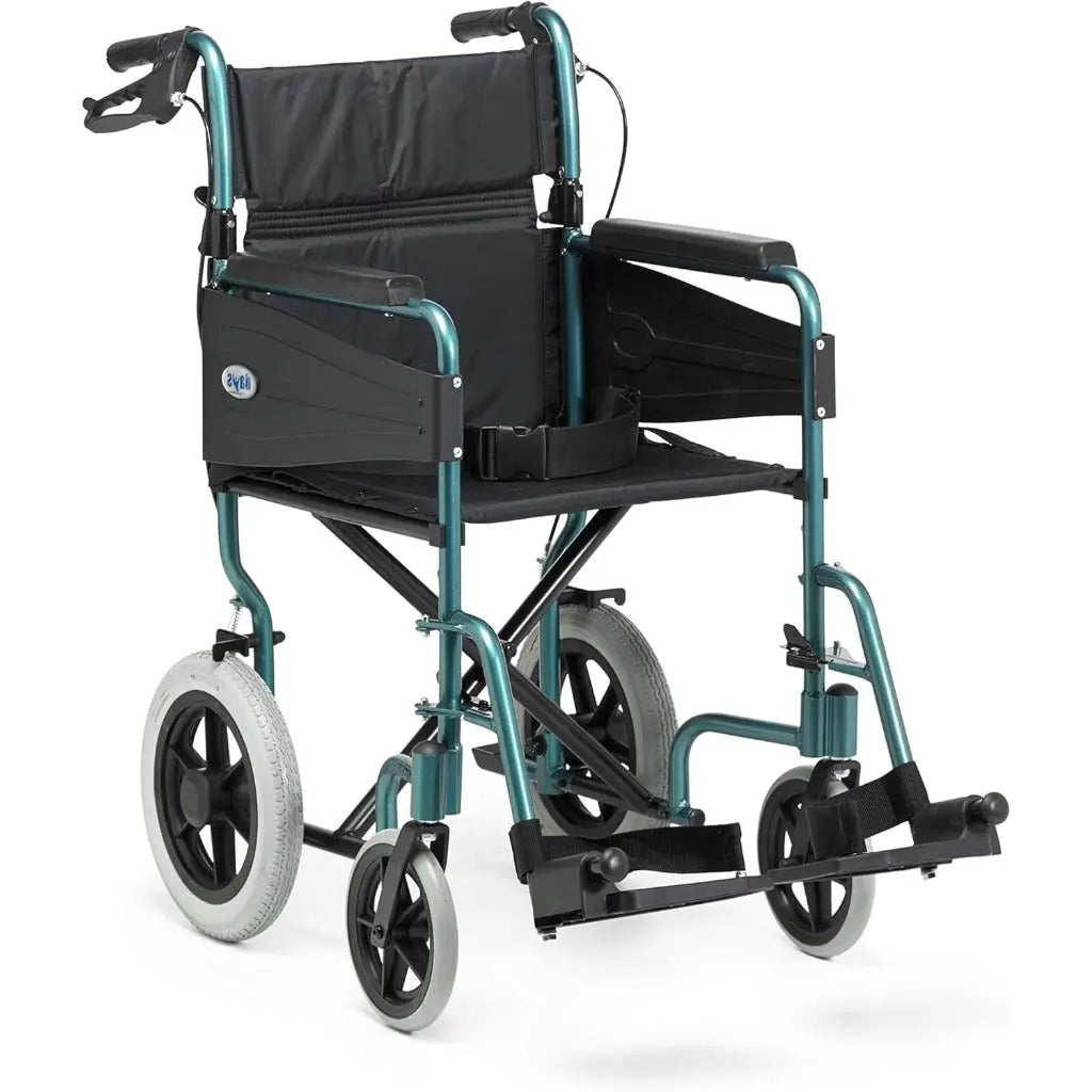 Days Lightweight Wheelchair for Adults - Lightweight Folding Wheelchair w/ Adjustable Footrests & Padded Seat, Attendant-Propelled Wheel Chair for Daily Living - Wide 51 cm Seat Width, Purple - Very Good Days