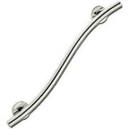 Homecraft Grab Rails with Polished Stainless Steel, Safety Support Grab Bar for Bathroom and Around the Home, Mobility Aid for Elderly, Disabled, and Handicapped, Curved, 450 mm Homecraft