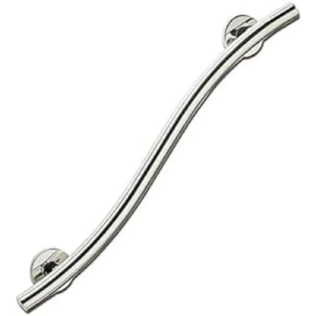 Homecraft Grab Rails with Polished Stainless Steel, Safety Support Grab Bar for Bathroom and Around the Home, Mobility Aid for Elderly, Disabled, and Handicapped, Curved, 450 mm Homecraft