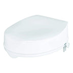 Homecraft Savanah Raised Toilet Seat 4" with Lid, Elongated & Elevated Lock Seat Support for Elderly, Handicapped and Disabled Users, White Colour - Damaged Box Homecraft