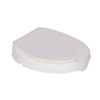 Homecraft Savanah Raised Toilet Seat 4" with Lid, Elongated & Elevated Lock Seat Support for Elderly, Handicapped and Disabled Users, White Colour - Damaged Box Homecraft