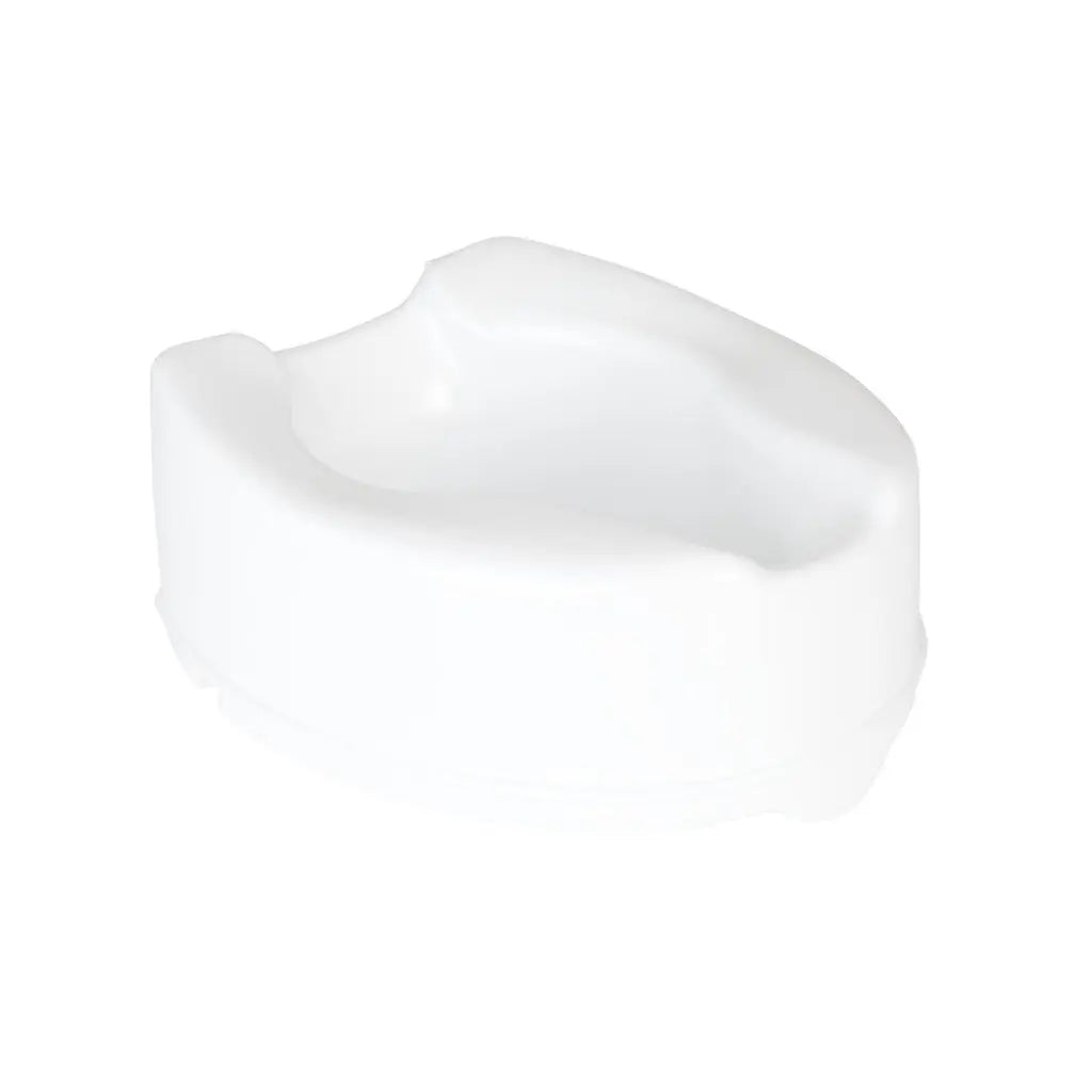 Homecraft Savanah Raised Toilet Seat 4" with Lid, Elongated & Elevated Lock Seat Support for Elderly, Handicapped and Disabled Users, White Colour - Damaged Box Homecraft