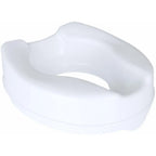Homecraft Savanah Raised Toilet Seat 4" with Lid, Elongated & Elevated Lock Seat Support for Elderly, Handicapped and Disabled Users, White Colour - Damaged Box Homecraft