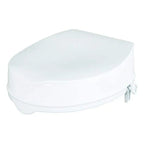 Homecraft Savanah Raised Toilet Seat 4" with Lid, Elongated & Elevated Lock Seat Support for Elderly, Handicapped and Disabled Users, White Colour - Damaged Box Homecraft
