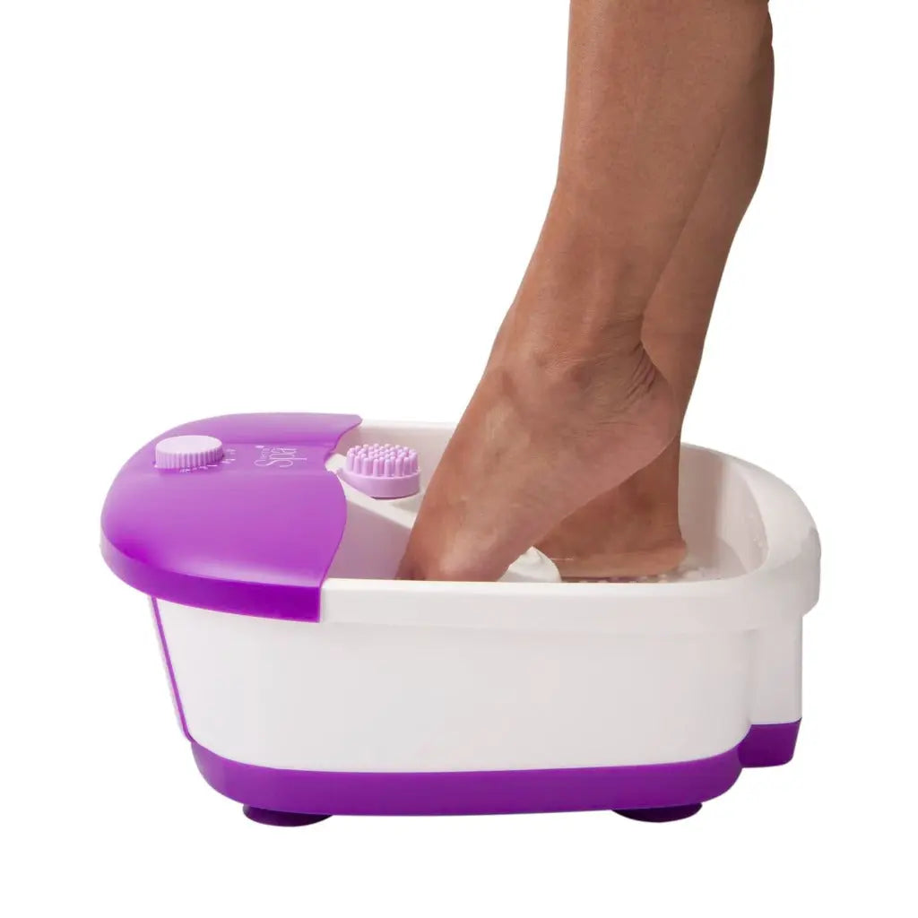Sensio Spa Heated Foot Spa Massager with Bubbles, Red Light & Massage Rollers - Foot Spa Bath with Heat & 9 Piece Pedicure Set for Professional Spa Foot Care at Home - Damaged Box Sensio Spa