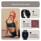 Fitbit Versa 4 Fitness Smartwatch with Daily Readiness, GPS, 24/7 Heart Rate, 40+ Exercise Modes, Sleep Tracking and more Black - Like New Fitbit