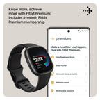 Fitbit Versa 4 Fitness Smartwatch with Daily Readiness, GPS, 24/7 Heart Rate, 40+ Exercise Modes, Sleep Tracking and more Black - Like New Fitbit