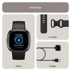 Fitbit Versa 4 Fitness Smartwatch with Daily Readiness, GPS, 24/7 Heart Rate, 40+ Exercise Modes, Sleep Tracking and more Black - Like New Fitbit