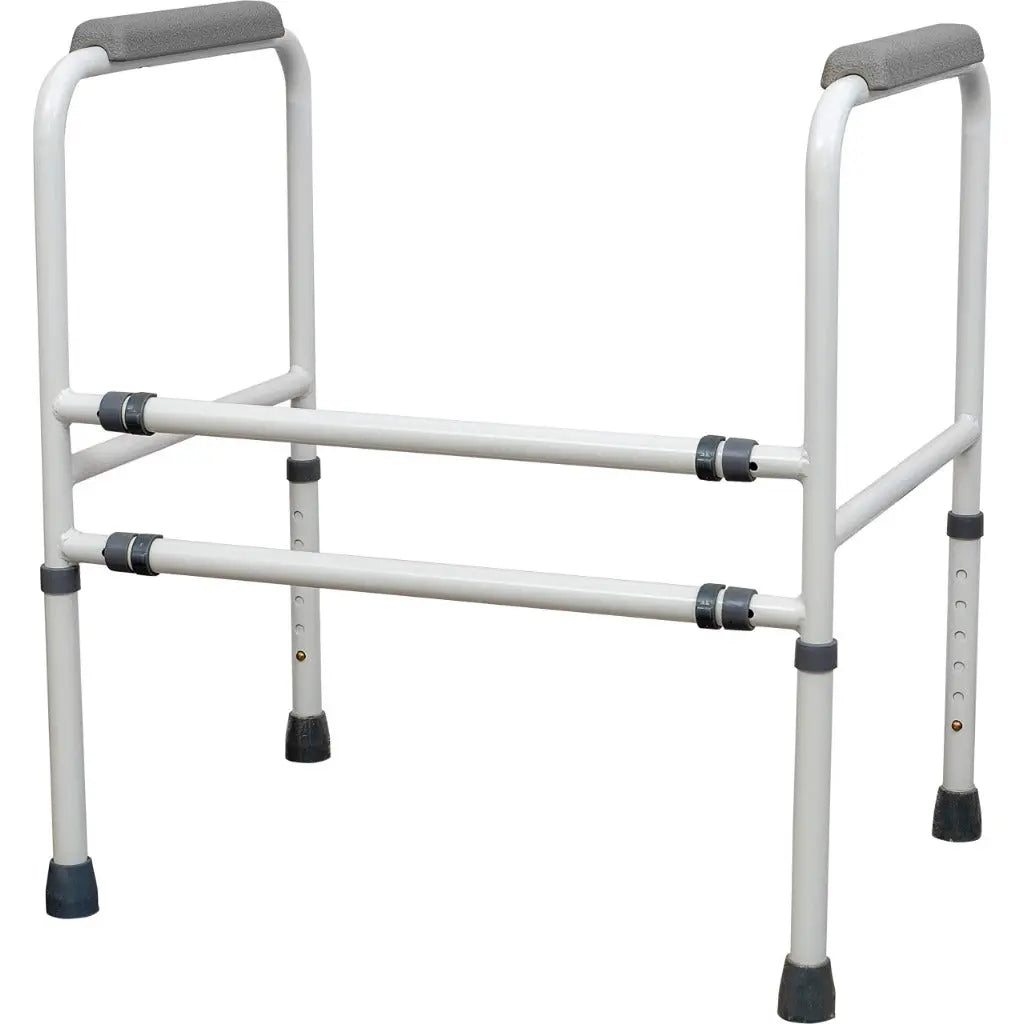 Aidapt Free Standing Support Toilet Safety Frame with Adjustment for Height and Width with Non Slip Feet Flat Pack - Damaged Box Aidapt