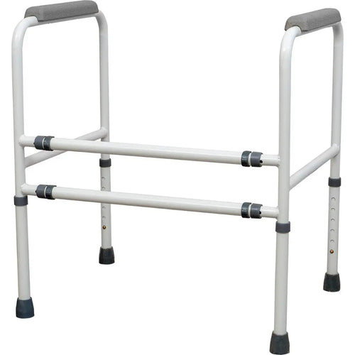 Aidapt Free Standing Support Toilet Safety Frame with Adjustment for Height and Width with Non Slip Feet Flat Pack - Damaged Box Aidapt