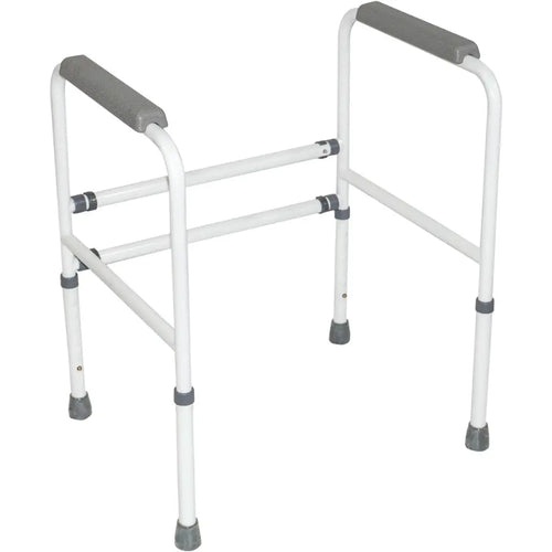 Aidapt Free Standing Support Toilet Safety Frame with Adjustment for Height and Width with Non Slip Feet Flat Pack - Damaged Box Aidapt