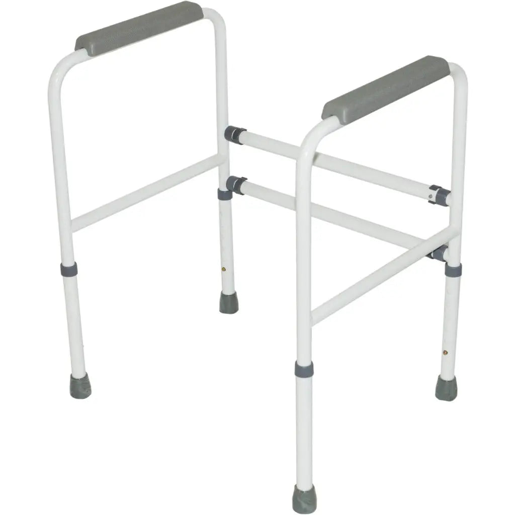 Aidapt Free Standing Support Toilet Safety Frame with Adjustment for Height and Width with Non Slip Feet Flat Pack - Damaged Box Aidapt