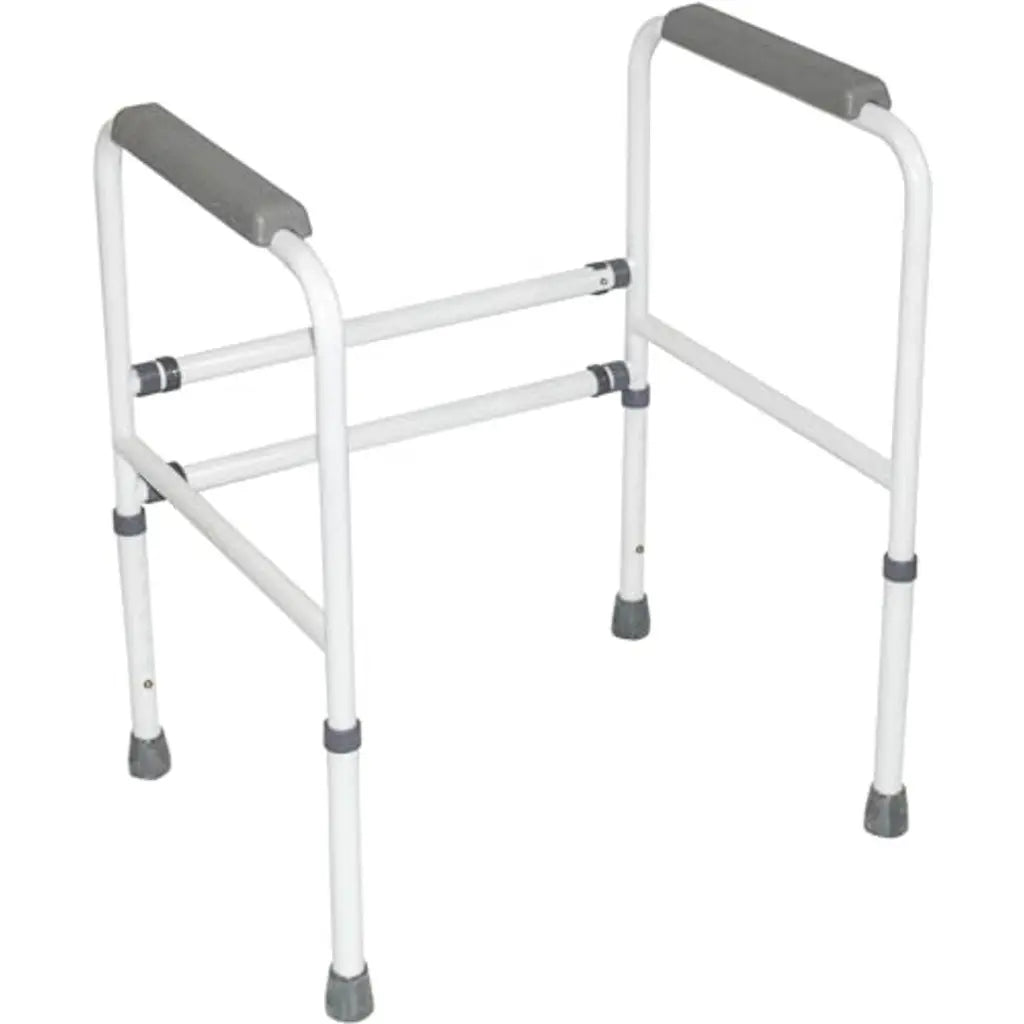 Aidapt Free Standing Support Toilet Safety Frame with Adjustment for Height and Width with Non Slip Feet Flat Pack - Damaged Box Aidapt
