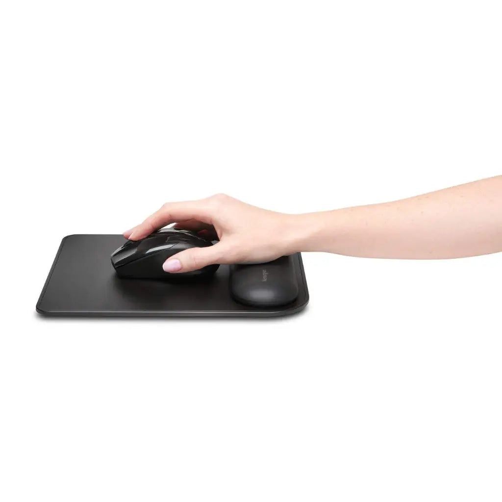 Kensington Mousepad with ErgoSoft Wrist Rest Support for Home Office, Black - Mouse mat, Gel-Cushioned Non-slip Padding, Aids Wrist Alignment, Certified for Safety and Compliance Kensington