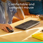 Logitech MK295 Silent Wireless Mouse & Keyboard Combo with SilentTouch Technology, Full Numpad, Advanced Optical Tracking, Lag-Free Wireless, 90% Less Noise, QWERTY UK English Layout - Black Logitech