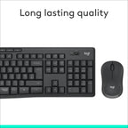 Logitech MK295 Silent Wireless Mouse & Keyboard Combo with SilentTouch Technology, Full Numpad, Advanced Optical Tracking, Lag-Free Wireless, 90% Less Noise, QWERTY UK English Layout - Black Logitech