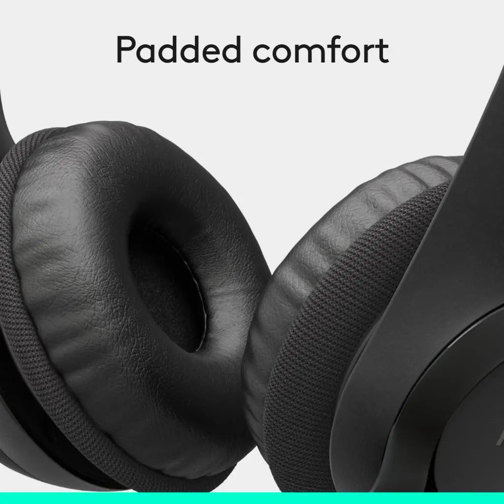 Logitech H390 Wired Headset for PC/Laptop, Stereo Headphones with Noise Cancelling Microphone, USB-A, in-Line Controls for Video Meetings, Music, Gaming and Beyond - Black Logitech