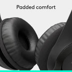 Logitech H390 Wired Headset for PC/Laptop, Stereo Headphones with Noise Cancelling Microphone, USB-A, in-Line Controls for Video Meetings, Music, Gaming and Beyond - Black Logitech