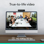 Logitech C925e Business Webcam, HD 1080p/30fps Video, Light Correction, Autofocus, Clear Audio, Privacy Shutter, Works with Microsoft Teams, Google Meet, Skype, WebEx, Cisco - Black Logitech