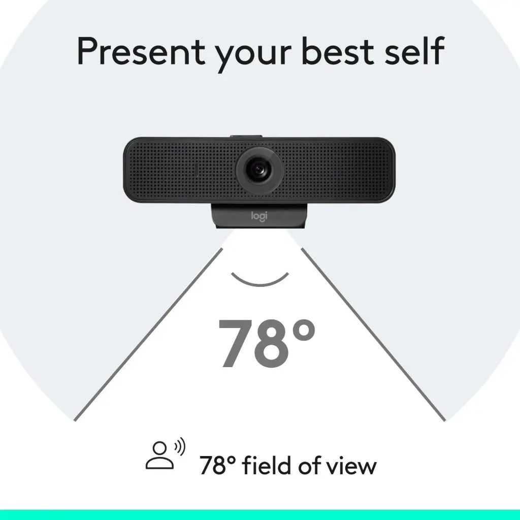 Logitech C925e Business Webcam, HD 1080p/30fps Video, Light Correction, Autofocus, Clear Audio, Privacy Shutter, Works with Microsoft Teams, Google Meet, Skype, WebEx, Cisco - Black Logitech