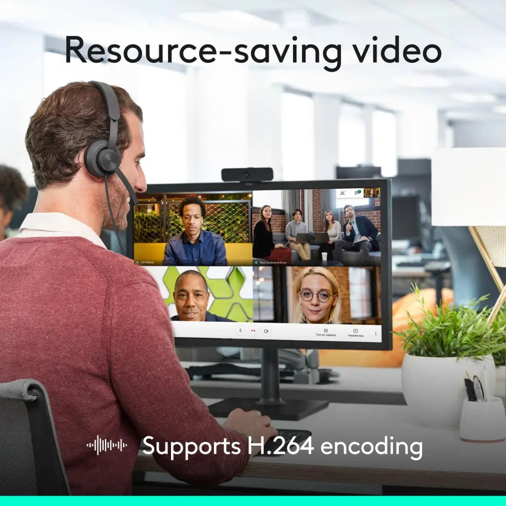 Logitech C925e Business Webcam, HD 1080p/30fps Video, Light Correction, Autofocus, Clear Audio, Privacy Shutter, Works with Microsoft Teams, Google Meet, Skype, WebEx, Cisco - Black Logitech
