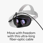 Meta Quest Link Cable – Works with Meta Quest 3/3S – 16 foot (5 m) – Premium Fibre-Optic Cable – Access PC VR Games – Up to 5 Gbps Bandwidth - Damaged Box Meta