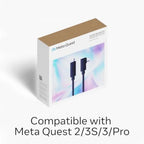 Meta Quest Link Cable – Works with Meta Quest 3/3S – 16 foot (5 m) – Premium Fibre-Optic Cable – Access PC VR Games – Up to 5 Gbps Bandwidth - Damaged Box Meta