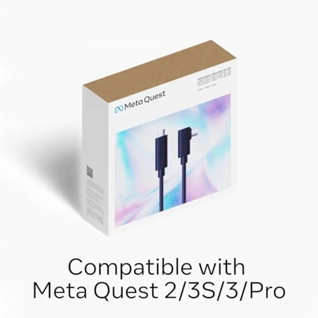 Meta Quest Link Cable – Works with Meta Quest 3/3S – 16 foot (5 m) – Premium Fibre-Optic Cable – Access PC VR Games – Up to 5 Gbps Bandwidth - Damaged Box Meta