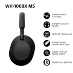 Sony WH-1000XM5 Wireless Over-Ear Headphones, Premium Active Noise Cancelling with personalised Spatial Audio, Up to 30hr Battery Life, Bluetooth Headphones, Black Sony