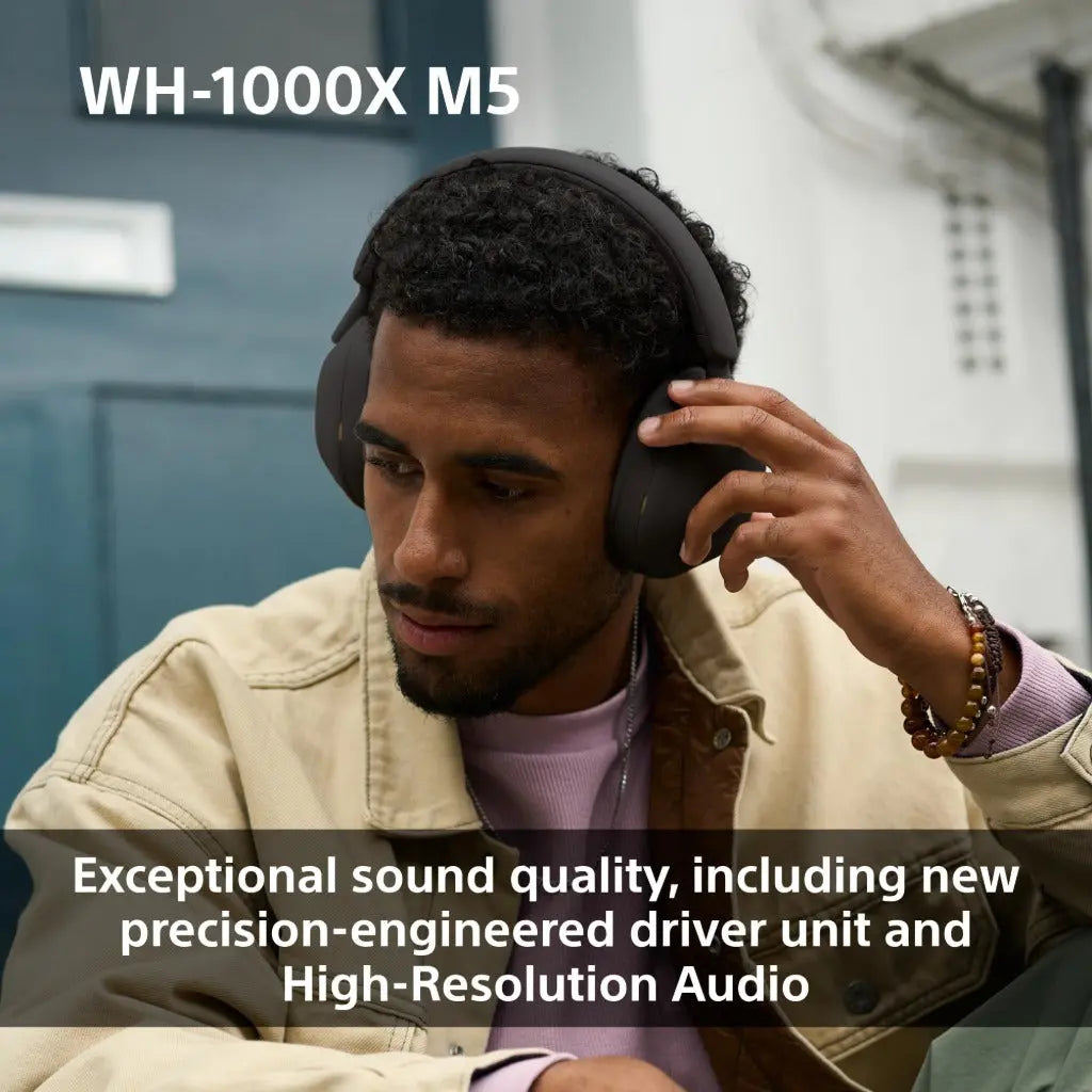 Sony WH-1000XM5 Wireless Over-Ear Headphones, Premium Active Noise Cancelling with personalised Spatial Audio, Up to 30hr Battery Life, Bluetooth Headphones, Black Sony