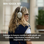 Sony WH-1000XM5 Wireless Over-Ear Headphones, Premium Active Noise Cancelling with personalised Spatial Audio, Up to 30hr Battery Life, Bluetooth Headphones, Black Sony