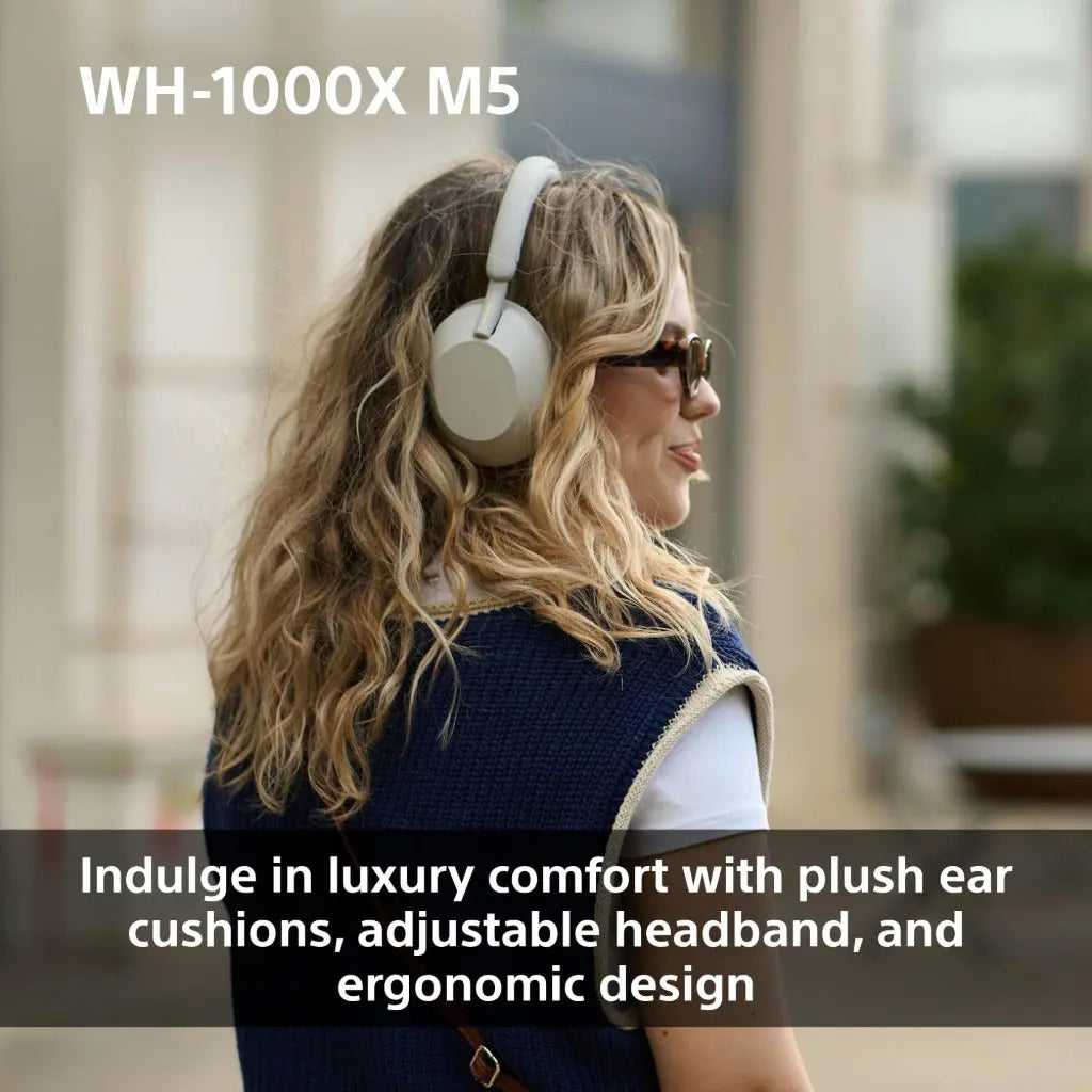 Sony WH-1000XM5 Wireless Over-Ear Headphones, Premium Active Noise Cancelling with personalised Spatial Audio, Up to 30hr Battery Life, Bluetooth Headphones, Black Sony