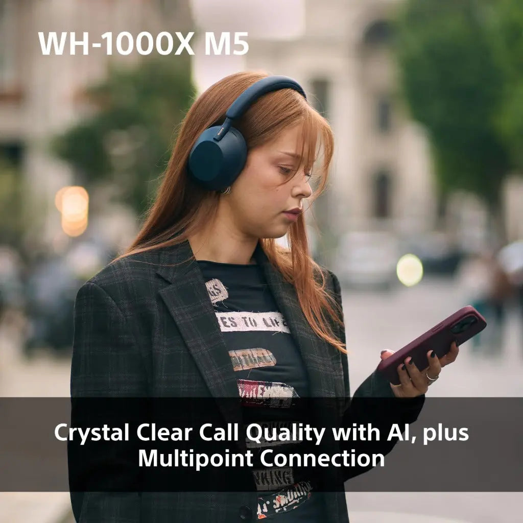 Sony WH-1000XM5 Wireless Over-Ear Headphones, Premium Active Noise Cancelling with personalised Spatial Audio, Up to 30hr Battery Life, Bluetooth Headphones, Black Sony