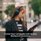 Sony WH-1000XM5 Wireless Over-Ear Headphones, Premium Active Noise Cancelling with personalised Spatial Audio, Up to 30hr Battery Life, Bluetooth Headphones, Black Sony
