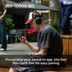 Sony WH-1000XM5 Wireless Over-Ear Headphones, Premium Active Noise Cancelling with personalised Spatial Audio, Up to 30hr Battery Life, Bluetooth Headphones, Black Sony