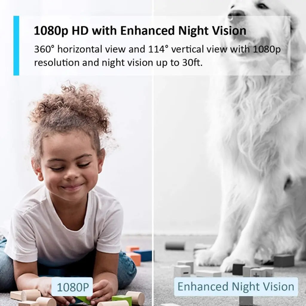 Tapo C200 1080p Pan/Tilt Indoor Camera, Baby Monitoring, Motion Detection, Customisable Privacy Mode, 2-Way Audio, Night Vision, Cloud and Local Storage, Works With Alexa and Google, No Monthly Fee - Like New Tapo