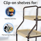 HOMECRAFT Shelf Mobility Trolley - Height Adjustable Trolley, Walking Aid with Wheels - Mobility Walker for Elderly - Walking Frame for Storage - Zimmer Frame - Mobility Aids for Everyday Use HOMECRAFT