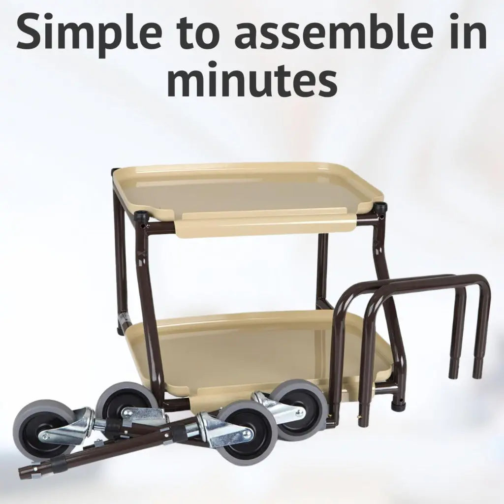 HOMECRAFT Shelf Mobility Trolley - Height Adjustable Trolley, Walking Aid with Wheels - Mobility Walker for Elderly - Walking Frame for Storage - Zimmer Frame - Mobility Aids for Everyday Use HOMECRAFT