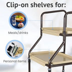 HOMECRAFT Shelf Mobility Trolley - Height Adjustable Trolley, Walking Aid with Wheels - Mobility Walker for Elderly - Walking Frame for Storage - Zimmer Frame - Mobility Aids for Everyday Use HOMECRAFT