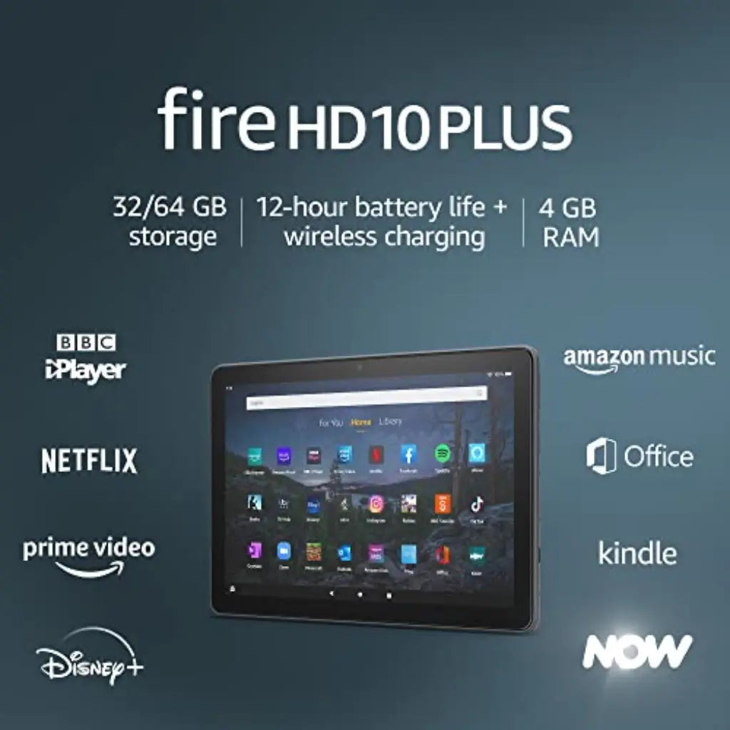 Fire HD 10 Plus tablet | 10.1", 1080p Full HD, 32 GB | Slate - Like New Fire