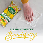 Zoflora Lemon Zing Large Biodegradeable Wipes, Antibacterial Cleaning, 6 x 70 Wipes Pack, Multi-Surface Disinfectant, Removes Odours & Kills 99.9% of Bacteria & Viruses Zoflora