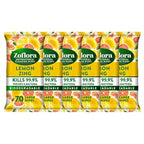 Zoflora Lemon Zing Large Biodegradeable Wipes, Antibacterial Cleaning, 6 x 70 Wipes Pack, Multi-Surface Disinfectant, Removes Odours & Kills 99.9% of Bacteria & Viruses Zoflora