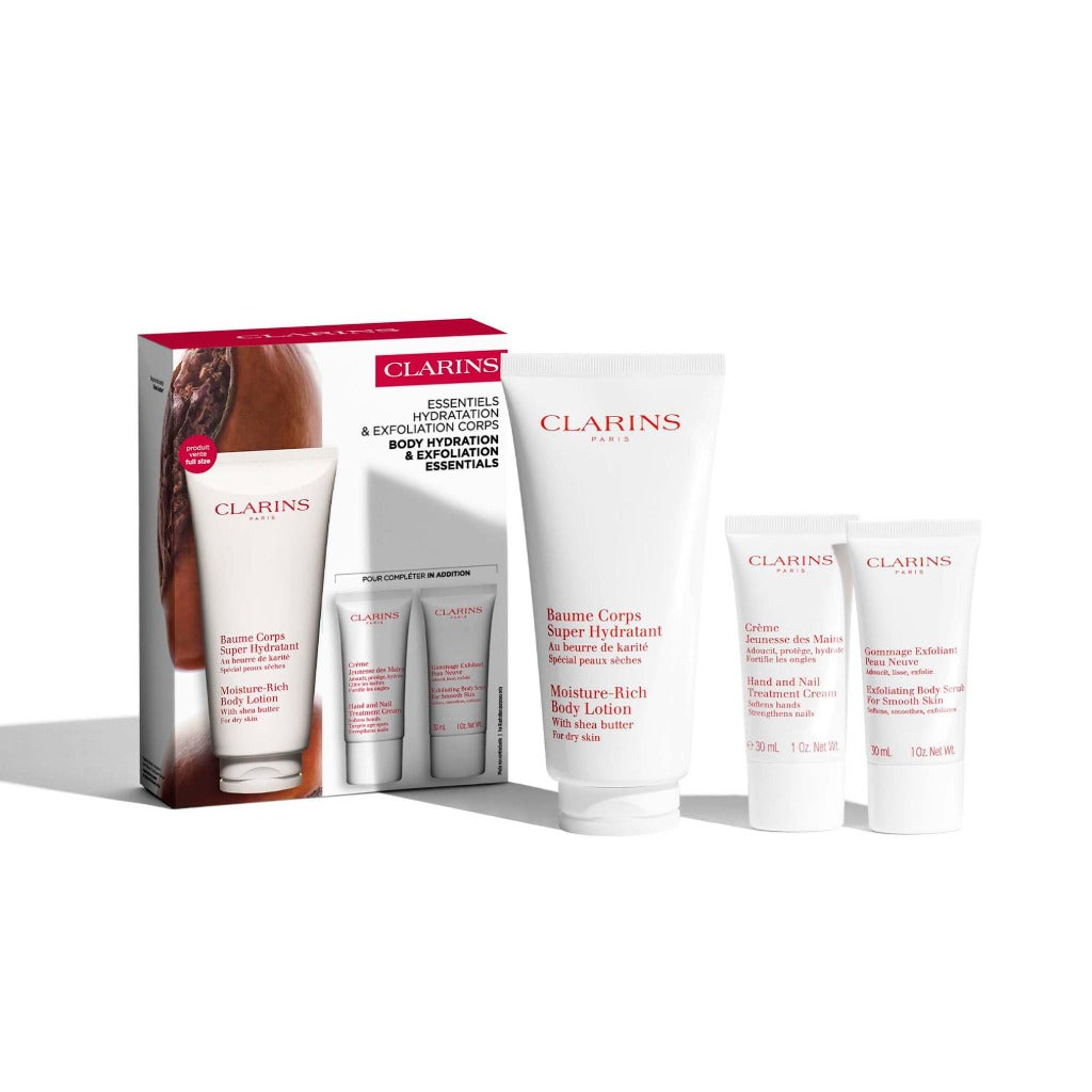 Body Hydration and Exfoliation Essentials Gift Set for Women with Moisture-Rich Body Lotion 200ml and Body Scrub Skincare Pamper Kit