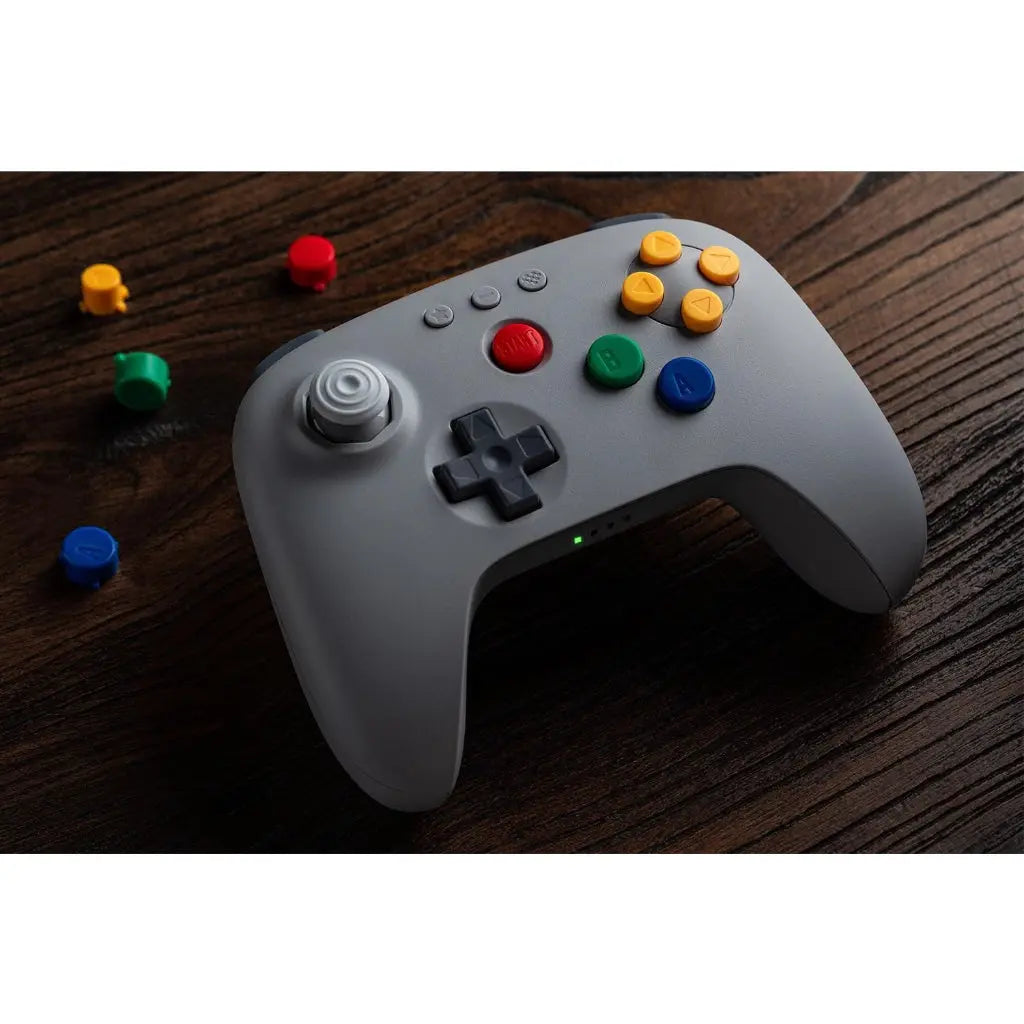 8BitDo 64 Bluetooth Controller for Analogue 3D, Switch, Switch 2, Windows, and Android (Grey) - Like New 8BitDo